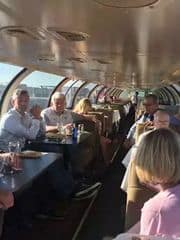 Members of Greater Lafayette Commerce's Quality of Life Council discuss what they saw during a day trip to Chicago on Wednesday aboard the Hoosier State train.&nbsp;(Photo: Dave Bangert/Lafayette Journal &amp; Courier)