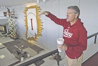 Indiana University athletic director Fred Glass gives a tour of renovations at Simon Skjodt Assemby Hall in October 2016. A forum Monday night addressed fairness in compensation for college athletes. Staff photo by Chris Howell