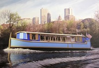 Artist conception of the authentic canal board announced Thursday for river tours in Fort Wayne. Built in Albany, New York, it is 54 feet long, 11 feet wide with a&nbsp; 2-foot, 9-inch draft. It is scheduled to be launched May 1 with operations beginning by June 1.