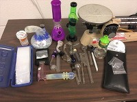 Items confiscated during a recent methamphetamine-related bust by the Elkhart County Sheriff's Department are shown. Photo provided