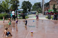 The Splash Pad at Valparaiso's Central Park Plaza is a popular attraction for families. Provided photo