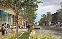 City officials wanted the property to have the walkable, residential feel of a neighborhood. which is reflected in Ambrose's plans. (Image courtesy RACER Trust)
