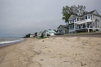 Homes along Lake Shore Drive are shown Thursday in Long Beach. The Indiana Supreme County is scheduled to rule on where private property ends and where public access to Lake Michigan begins. Staff photo by Jonathan Miano