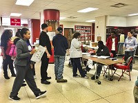 Voters file in to cast their ballots in Jeffersonville High School during the 2016 general election. Staff file photo by Josh Hicks