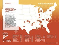 One tendency of cities with high opioid abuse rates is low income, according to a 2016 study by Castlight Health, particularly those with average per capita incomes under $40,000 annually. Terre Haute had the nation's 14th highest opioid abuse rate and has an average per-capita income of $34,396 - second lowest among Indiana metropolitan areas.