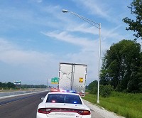 From Indiana State Police TwitterCited: Near the scene of a fatal rash that occurred Friday, Master Trooper Jason Schoffstall cited the driver of a semi-truck Saturday for exceeding the work zone speed limit by 15 miles per hour.