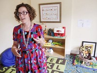 Becky Wellner shows the children's playroom Thursday, August 17, 2017, in the YWCA of Greater Lafayette's Patricia and W. Kelley Carr Advocacy Center, 624 N. Sixth Street in Lafayette. Wellner is director of the YWCA's Domestic Violence Intervention and Prevention Program. Staff photo: John Terhune/Journal &amp; Courier