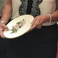 A closeup of a plate being held by second lady Karen Pence at the 2017 Indiana State Fair. Courtesy photo