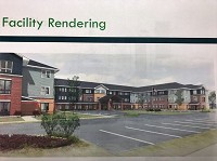 This provided rendering shows the planned structure of a new assisted-living center which received tax phase-in approval from the Goshen City Council Tuesday evening. Rendering provided