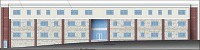 Architect&rsquo;s rendering of plans for low-income housing units near a church building on West Third Street. Courtesy image
