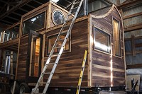 Carpenter Owl's latest tiny home sits ready for the final stage of construction in this photo from Sept. 28. The house was scheduled to be moved early this week to the communty of Dillsboro. Staff photo by Alex McIntyre