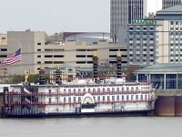 KEVIN SWANK / Courier &amp; Press ARCHIVESThe Tropicana Riverboat is seen at dock on the Ohio River on Thursday, April 24, 2014. The casino will now move into a land-based facility after Gov. Mike Pence allowed the gambling bill to become law. Staff file photo by Kevin Swank