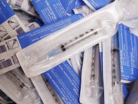 Syringes are available as part of Gateway to Hope, a needle exchange program that began in August at the Tippecanoe County Health Department offices on North Sixth St. On Dec. 4, Tippecanoe County commissioners will decide whether to keep the program going. Staff photo by John Terhune