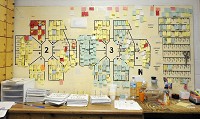 Color coded tags represent the location of inmaates at the Madison County Jail on Thursday, Nov. 30, 2017. The jail, built in 1984, was designed to house 207 inmates but is running about 40 perent over capacity. Staff photo by Don Knight