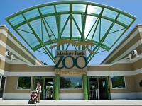 The entrance to Mesker Park Zoo. Evansville Courier &amp; Press file photo