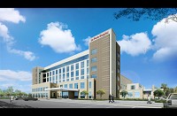 This rendering of the proposed new LaPorte hospital was released recently. Officials have said that construction of the $125 million facility could begin this summer. Image provided