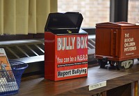 Bully boxes, found in Vigo County schools, are a way to anonymously report bullying to school administrators. This is in an effort to make school a safe space for everyone. Staff photo by Austen Leake