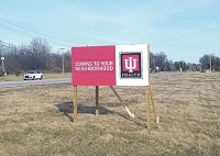 This sign erected by IU Health at Stellhorn and Lahmeyer Roads is near a 77.5 acre tract of land on Maysville Road that has been purchased for unspecified &ldquo;future development.&rdquo;
