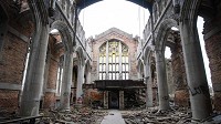 A public workshop has been scheduled for residents to share ideas on turning the abandoned City Methodist Church into an urban ruins garden. (Kyle Telechan / Post-Tribune)