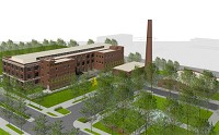 The renovated P.R. Mallory administrative building would include the Purdue University Polytechnic High School and a middle school for Paramount School of Excellence. (Image courtesy city of Indianapolis)