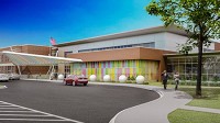 A conceptual drawing of a new downtown elementary school in Jeffersonville. The school would absorb students from Maple and Spring Hill elementary schools and have space for predicated growth. Submitted rendering