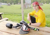 Jaxon Pardue, 17,&nbsp;works as a referee at White River Paintball and Zip Lines in southern Madison County. Staff photo by Don Knight