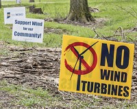 The debate and disagreements over placing wind turbines in Cass County have turned family members against one another and neighbor against neighbor.&nbsp; Staff photo by Fran Ruchalski | Pharos-Tribune