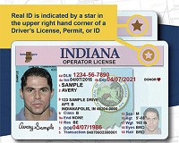 From the Indiana Bureau of Motor VehiclesWhat to look for: An example of a Real ID is seen above.