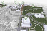 The VisionThree software gives Greenwood's plans a clean, overhead view with interactive features. (Image courtesy city of Greenwood)