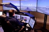 Republic Airline has invested in state-of-the-art cockpit-training equipment that gives students the ability to train in a variety of simulated conditions. (IBJ file photo)