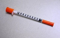 An example of a syringe handed out as part of the Madison County Health Department's needle exchange program. Staff photo by Don Knight