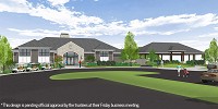 Rendering of proposed IU golf clubhouse. Courtesy photo
