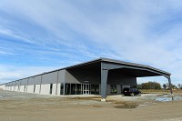 The front view of the Celadon Trucking complex site in Hancock County. Staff photo by Tom Russo