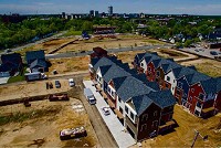New town homes and houses are going up along Northside Boulevard, near downtown, on Wednesday in South Bend. Staff photo by Robert Franklin