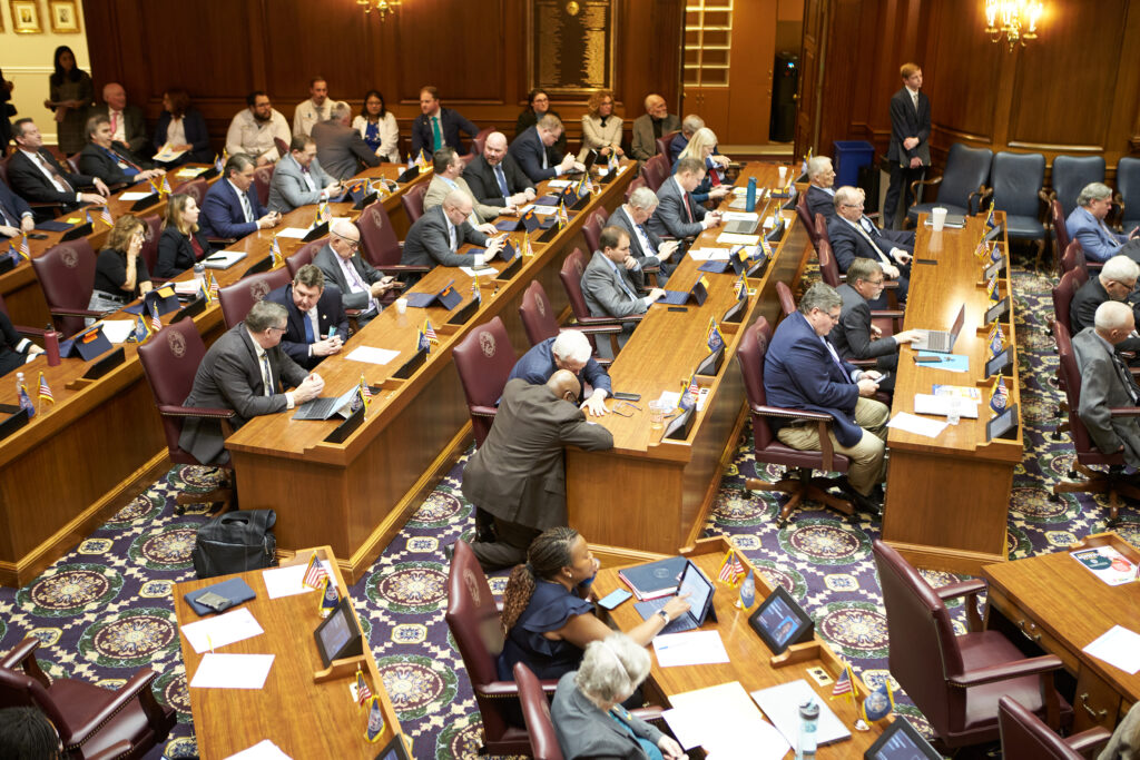 Lawmakers passed several bills on Tuesday, ranging from utility measures to education proposals. (Monroe Bush for Indiana Capital Chronicle)