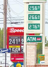 Prices differences can be seen on the signs at BP Amoco and Speedway at intersection of US 421 and Kieffer Road Friday. Photo/Anthony LambrŽ