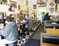 It was business as usual at Kramer's Kitchen as the lunch crowd filled the downtown eatery on the first day of the Columbus smoking ordinance. Ashtrays at the restaurant were filled with mints. (The Republic photo by Andy Heidt)