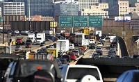 This is how traffic looked Wednesday from Becky Hinton's car on the Dan Ryan Expressway headed into Chicago. Later this week, the Dan Ryan will be reduced to three inbound and three outbound lanes in the initial phase of a major reconstruction project. CHRISTOPHER SMITH | THE TIMES