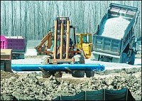 MAKINGS OF A PLANT - Construction work is under way at the ethanol plant on Ind. 18 west of Marion. JEFF MOREHEAD / jmorehea@marion.gannett.com