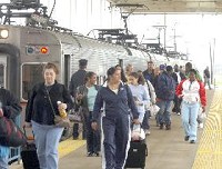 Last stop: Passengers get off the South Shore train at the South Bend Regional Transportation Center. Photo: J. Tyler Klassen / The Truth