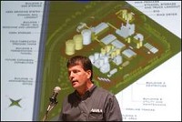 Pat Hiner of Agra Industries will build the 100-million gallon ethanol plant in the Ag Bio Vision Park in northern Delaware County. Construction of the plant is scheduled to start next spring. Kyle Evens / The Star Press