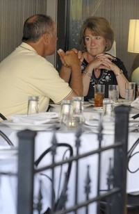 On the town: Denny and Jeanne Yoder of New Paris eat supper Thursday at The Bluegill in downtown Goshen.Photo: J. Tyler Klassen / The Truth