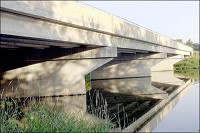 NO LONGER OBSOLETE: A new span carries Davis Street over the Eel River. The old bridge had been among those on a list of structurally deficient and obsolete bridges. Pharos-Tribune photo by Angi Turnpaugh