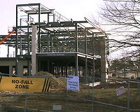 Steel is up and work continues through the cold on the new IU business incubator at 10th Street just east of the Ind. 45/46 Bypass. The building, with wet labs for development of business initiatives in the life sciences, is scheduled to be open this coming summer. Bill Strother | Herald-Times