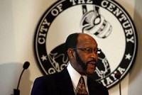 Gary Mayor Rudy Clay announces the layoff of at least 100 city workers in June at City Hall. According to a new State Board of Accounts audit, the city of Gary is more than $4 million overdrawn. JOHN LUKE | THE TIMES