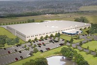 An artist's rendering of the new Printpack, Inc. factory on West Vernal Pike in Monroe County.
