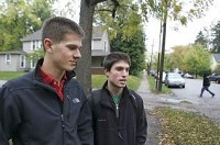 Stephen Bogdanowicz (left) and Dan Moeller are juniors at Purdue University, which puts them in one of the most difficult groups of people for census takers to find. Bogdanowicz, a Virginia native, says he's a resident there, he votes there and so he'd prefer to be counted as a Virginian. By John Terhune/Journal &amp; Courier