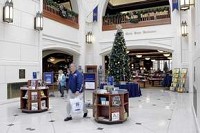 &nbsp;
Shoppers leave the Hammes Notre Dame Bookstore on the campus of the University of Notre Dame. Tribune Photo/MARCUS MARTER