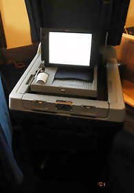 Monroe County's new vote-scanning machine from ES&amp;S. File photo