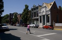 As the lunch hour in New Harmony gets closer, so does the traffic on its Main Street Wednesday morning. With the closing of the bridge which connects New Harmony with White County, Ill., businesses are being affected as customers and workers now have to travel a roundabout route to get to the historic town.Staff photo by Denny Simmons
